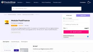 
                            13. PostFinance E-payment pour PrestaShop - PrestaShop Addons