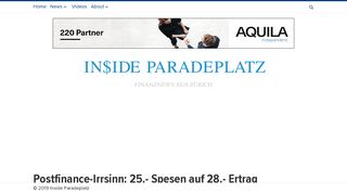 
                            8. Postfinance-Irrsinn: 25.- Spesen auf 28.- Ertrag - Inside Paradeplatz