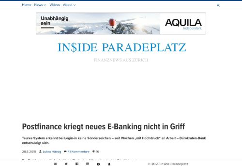 
                            13. Postfinance kriegt neues E-Banking nicht in Griff - Inside Paradeplatz