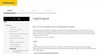 
                            7. PostFinance - Login/Logout