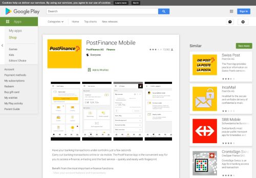 
                            12. PostFinance Mobile - App su Google Play