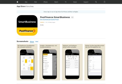 
                            9. PostFinance SmartBusiness im App Store - iTunes - Apple