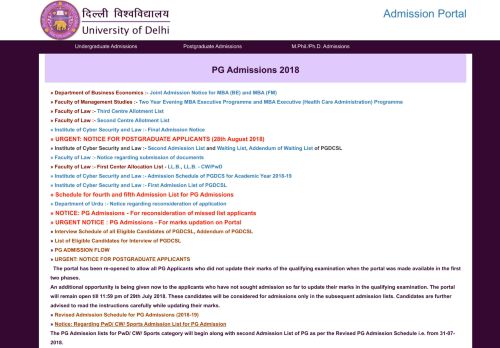 
                            3. Postgraduate Admissions