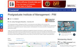 
                            3. Postgraduate Institute of Management - PIM | Coursenet