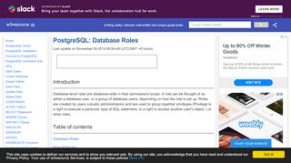 
                            5. PostgreSQL: Database Roles - w3resource