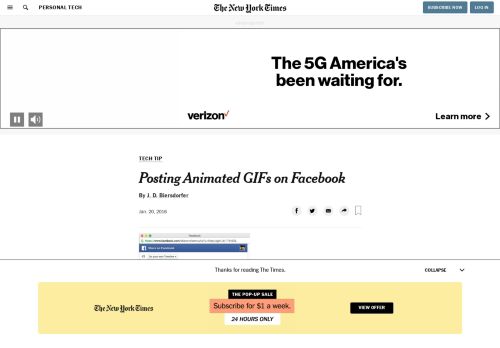 
                            10. Posting Animated GIFs on Facebook - The New York Times