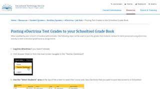 
                            1. Posting Test Grades to the Schooltool Grade Book - EduTech