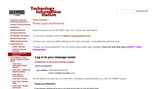 
                            3. Postini Login and Password - Technology Information Station