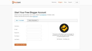 
                            13. PostJoint - Blogger Signup