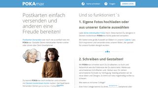 
                            3. Postkarten online gestalten und versenden - ganz einfach! POKAmax