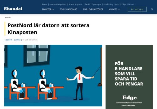 
                            13. PostNord lär datorn att sortera Kinaposten - Ehandel.se