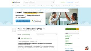 
                            12. Posto Fiscal Eletrônico (PFE) - JusBrasil