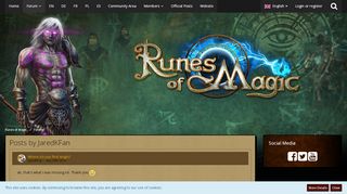 
                            8. Posts by JaredKFan - Runes of Magic