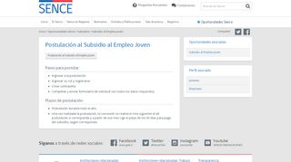 
                            4. Postulación al Subsidio al Empleo Joven - SENCE. Institucional ...