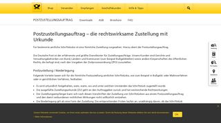 
                            4. Postzustellungsauftrag | Deutsche Post