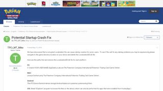 
                            8. Potential Startup Crash Fix - Patch Notes & Known Issues - Pokémon ...