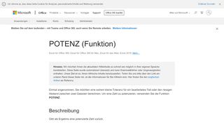 
                            8. POTENZ (Funktion) - Office-Support