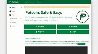 
                            2. PotWallet: Buy & Sell Potcoins Instantly. Safe & Easy. Wallet, Vault and ...