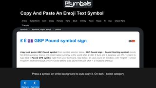 
                            9. Pound sterling currency sign £ (pound symbol on your keyboard)
