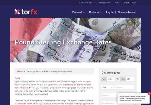 
                            7. Pound Sterling Exchange Rate | Exchange Rates | TorFX