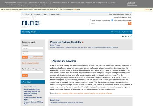 
                            11. Power and National Capability - Oxford Research Encyclopedia of ...