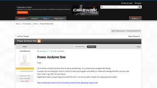 
                            12. Power Archiver free | Cakewalk Forums