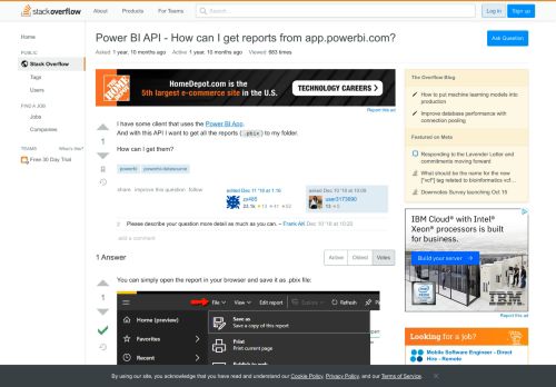 
                            12. Power BI API - How can I get reports from app.powerbi.com? - Stack ...