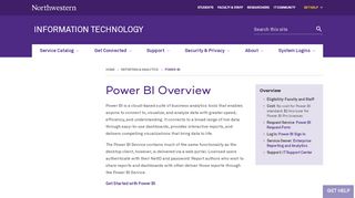 
                            11. Power BI Overview: Information Technology - Northwestern University