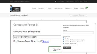 
                            13. Power BI Sign in from Excel – Le CFO masqué