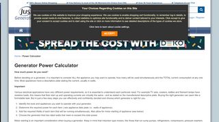 
                            7. Power Calculator - Just Generators