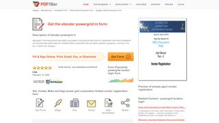 
                            10. Power Grid Vendor Registration Login - Fill Online, Printable, Fillable ...