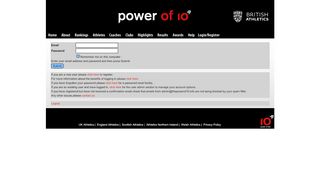 
                            10. Power of 10 User Login