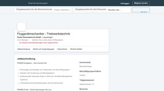 
                            12. Power Personalservice GmbH sucht Fluggerätmechaniker ... - LinkedIn