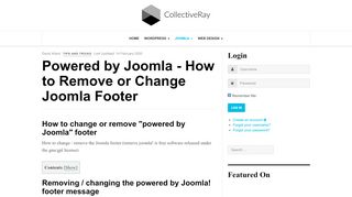 
                            8. Powered by Joomla - How to Remove or change Joomla footer ...