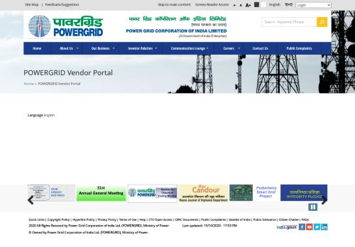 
                            5. POWERGRID Vendor Portal | POWERGRID | A Government of India ...