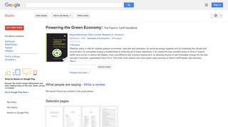 
                            9. Powering the Green Economy: The Feed-in Tariff Handbook - Google बुक के परिणाम