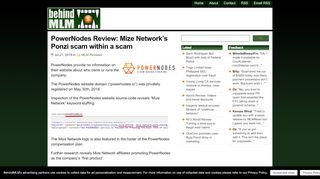 
                            12. PowerNodes Review: Mize Network's Ponzi scam within a scam