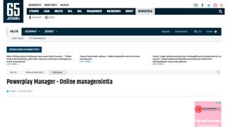 
                            10. Powerplay Manager - Online managerointia | Jatkoajan keskustelupalsta