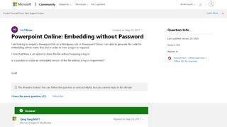 
                            3. Powerpoint Online: Embedding without Password - Microsoft Community