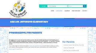 
                            10. PowerSchool for Parents | Ash Lee Jefferson Elementary