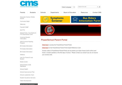 
                            6. PowerSchool Parent Portal - Charlotte-Mecklenburg Schools