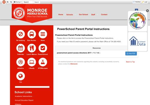 
                            12. PowerSchool Parent Portal Instructions • Page - Monroe Middle School