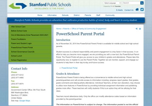 
                            7. PowerSchool Parent Portal | Stamford Public Schools