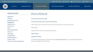 
                            11. PowerSchool - Sandwich Public Schools