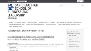 
                            11. PowerSchool Student/Parent Portal | San Diego High School of ...
