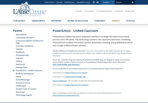 
                            1. PowerSchool - Unified Classroom - Parents - L'Anse Creuse Public ...