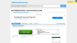 
                            12. powerschool.ycis-schools.com at WI. Student and Parent Sign In