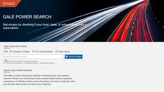 
                            3. PowerSearch - Basic Search - Gale Group