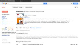 
                            11. PowerShell 5: Windows-Automation für Einsteiger und Profis - Google Books-Ergebnisseite