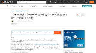 
                            13. PowerShell - Automatically Sign In To Office 365 (Internet ...